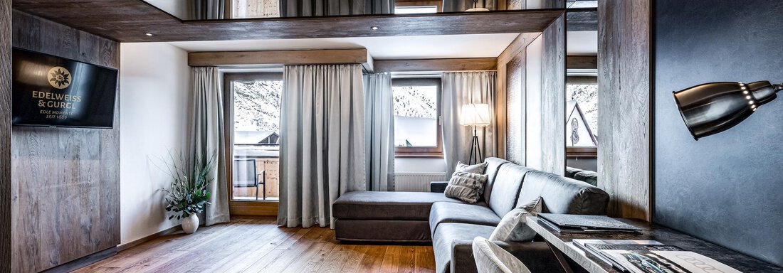 Edelweiss Suite Wohnzimmer - Hotel Edelweiss & Gurgl - Obergurgl 