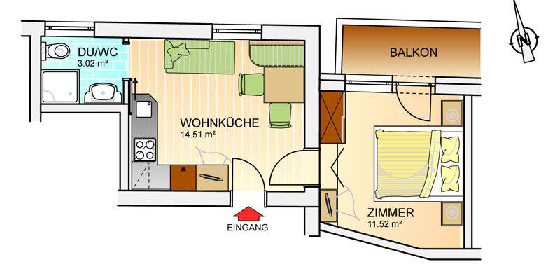 Beispiel Skizze - Apart Corona - Sölden