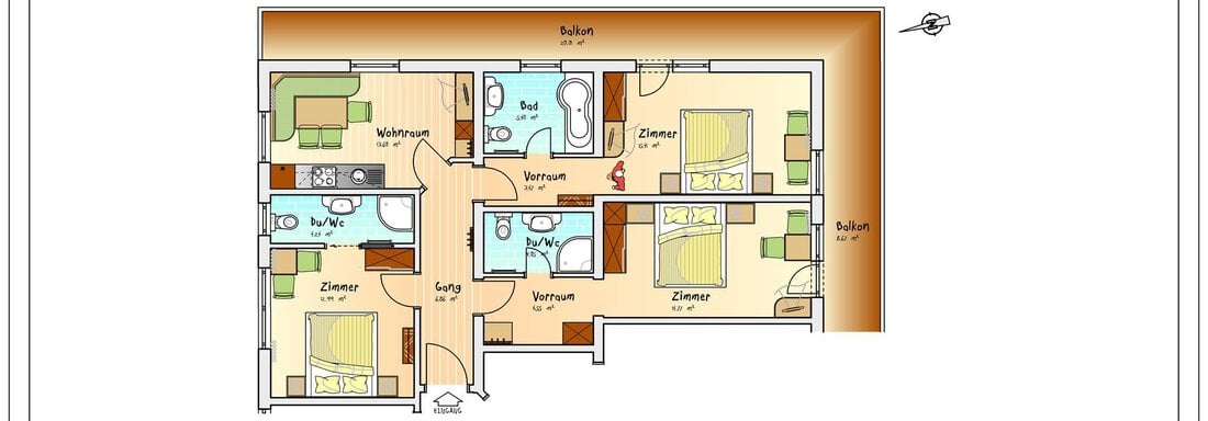 Skizze Apart Typ 5 - Apart Gletscherblick - Sölden