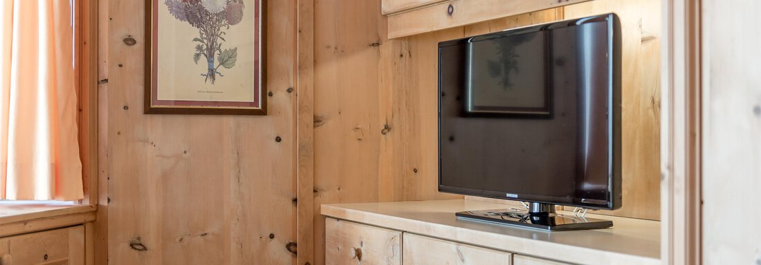 Appt 11 - Wohnbereich  mit Flat-TV - Apart Hotel Garni Wieser - Sölden