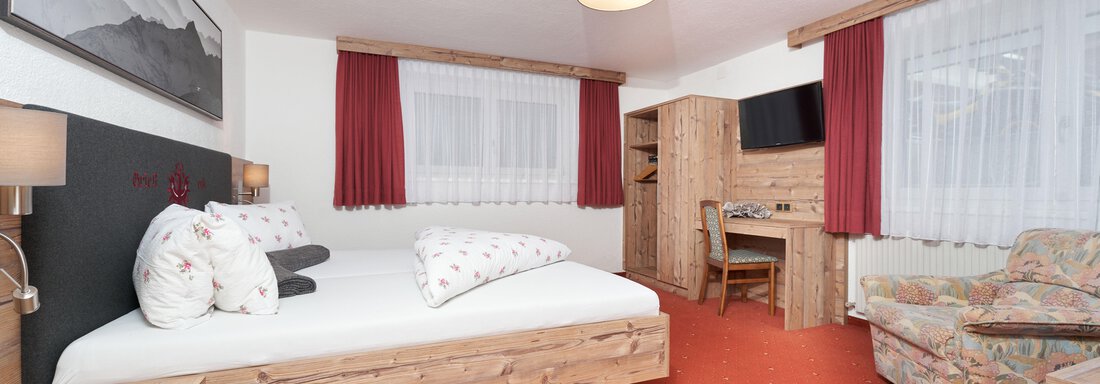 Schlafzimmer - Doppelzimmer ohne Balkon - Apart Sunnhäusl - Sölden