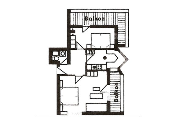 Skizze - Appartement Harmonie - Sölden