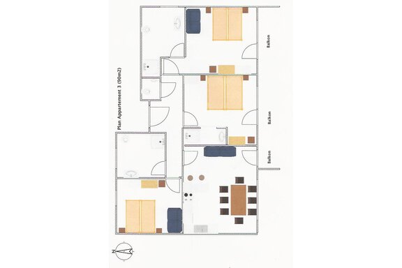 Plan Appartement 3  - Appartement Rauch - Sölden