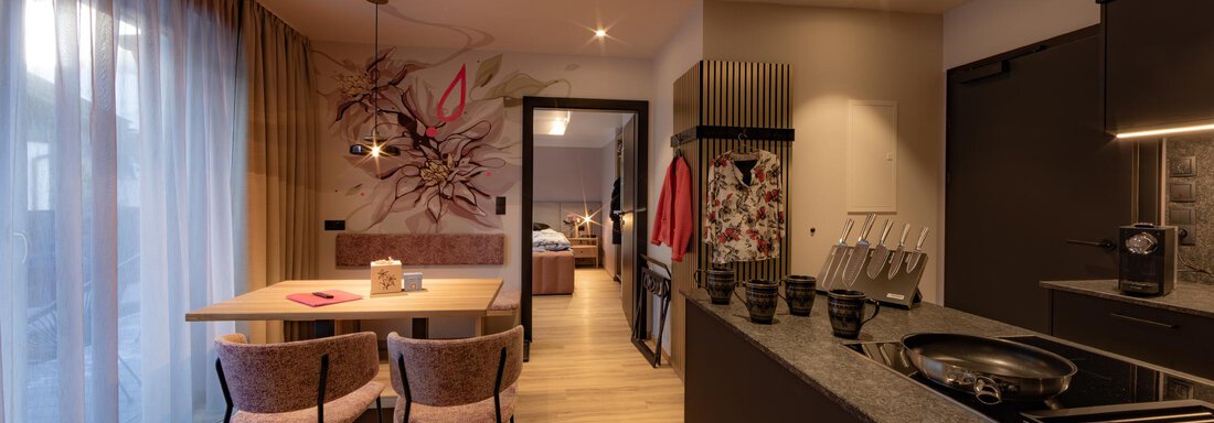 Clematis Wohnküche Clematis Wohnküche - Appartements Lorenzi - Sölden