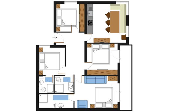 Grundriss - Appt. Gehörde - Sölden - Sölden