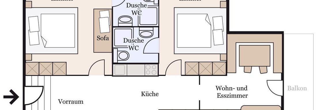 Grundriss "Nederkogl" - Appt. Riml Norbert - Sölden