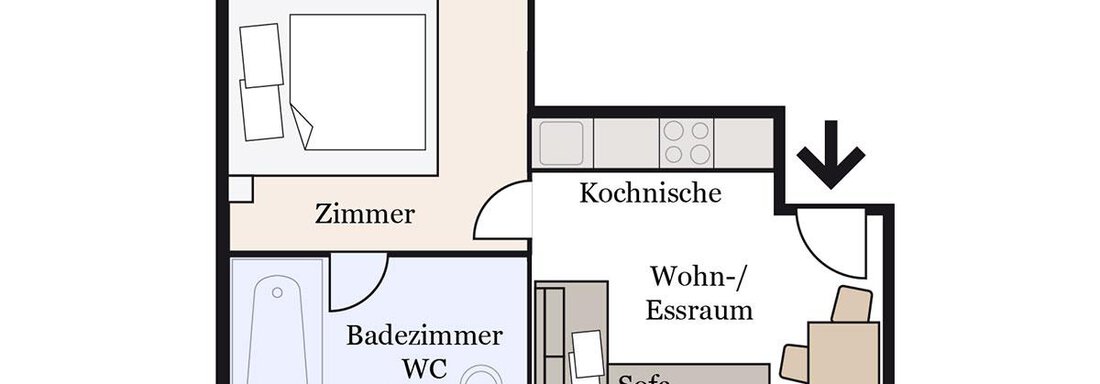 Grundriss "Tiefparterre" - Appt. Riml Norbert - Sölden