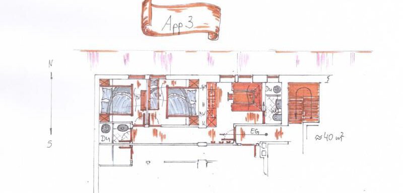 Appt. 3 - Skizze - Haus Albin - Sölden