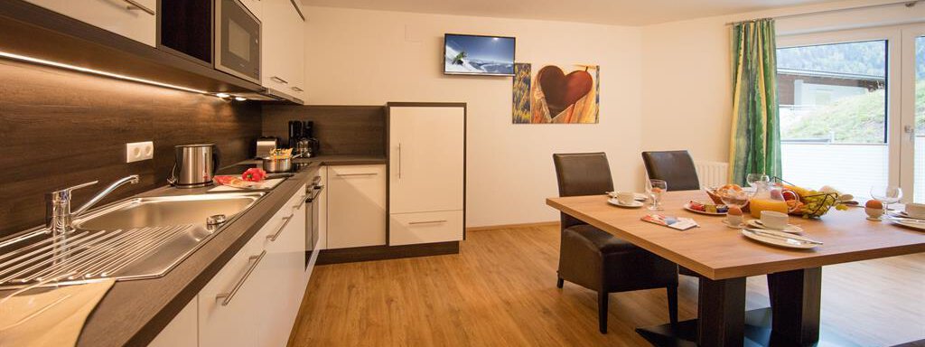 Appartement 4-6 Personen - Küche - Haus Stefanie - Sölden