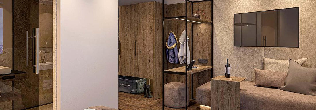 Dreibettzimmer Visualisierung Dreibettzimmer Visualisierung - Pension Edelweiss - Sölden