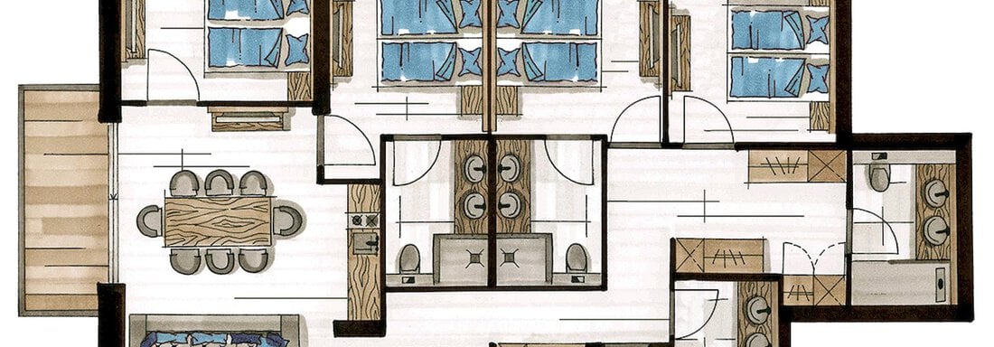 Skizze Premium Apart für 8 Personen - Top Apart Gaislachkogl - Sölden