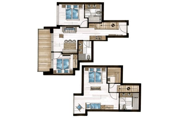 Skizze Luxury Penthouse für 6-7 Personen - Top Apart Gaislachkogl - Sölden